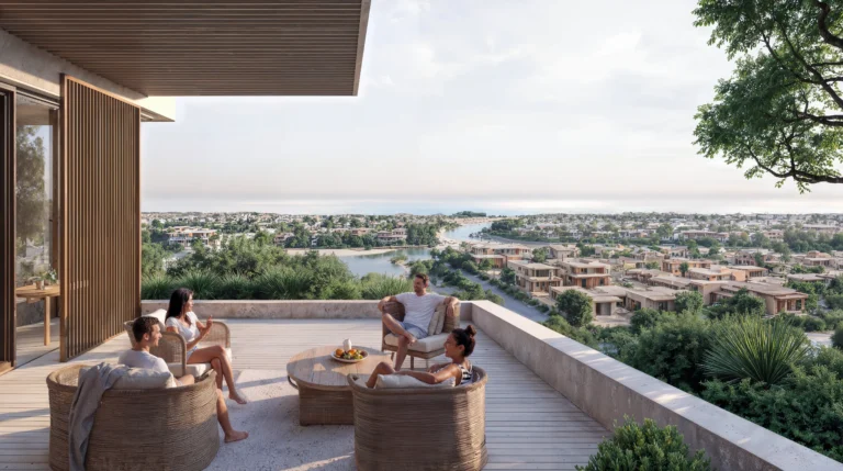 balcony sit-out overlooking lush green views of the estate